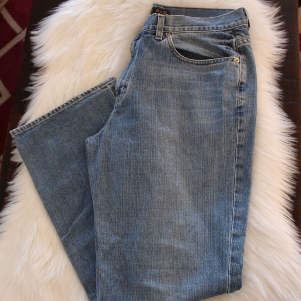 J.Crew, straight leg 100% cotton blue Jeans. 34 x 30